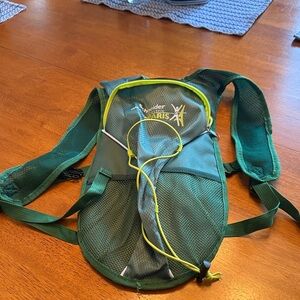 Schneider Electric Paris Marathon Green and Yellow Hiking Backpack